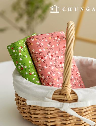 Cotton fabric 30 count high density flower pattern Flower Fabric Springfield 2 types