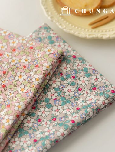 Cotton fabric 30 count high density flower pattern Flower Fabric Florberry 2 types