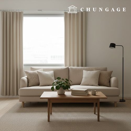 Custom-made shape memory pin-type blackout curtain Nobile Castle Plain CT 12 types