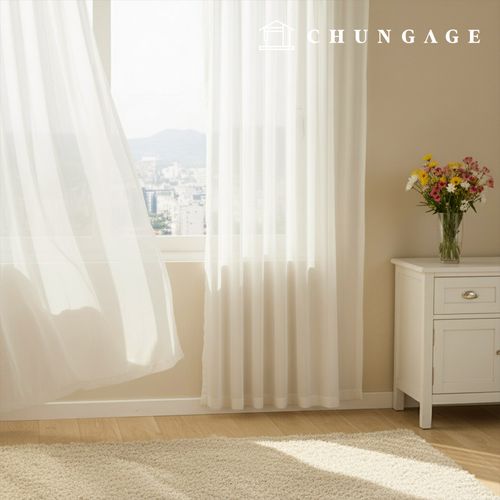 Custom made pin-type inner curtain neph