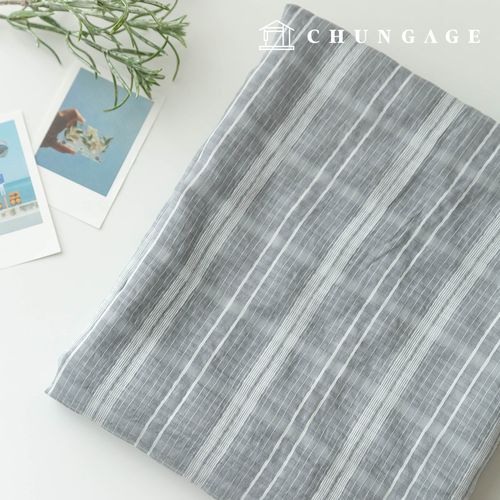 Cotton Polyester Blend Stripe Double Cotton Fabric Wide Width Soft