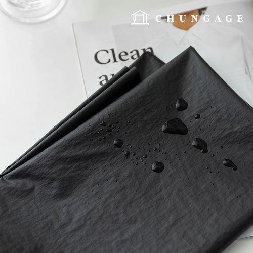 Waterproof Cloth Milky Coating Plain Waterproof Fabric Black Wide Width Den