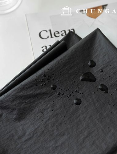 Waterproof Cloth Milky Coating Plain Waterproof Fabric Black Wide Width Den
