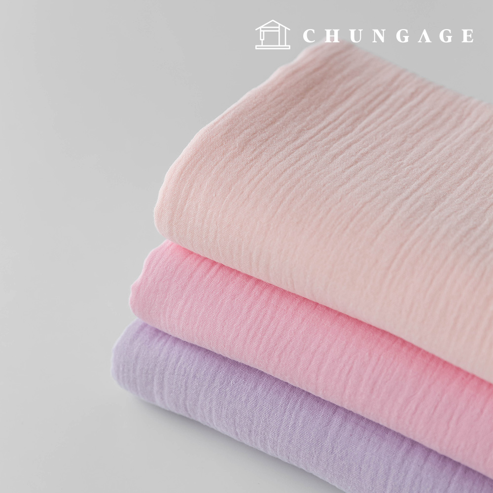 Double-walled Claw Gauze fabric Wide Width cotton Washing Fabric Non-fluorescent Fogmi Pink 3 Types 1 yard