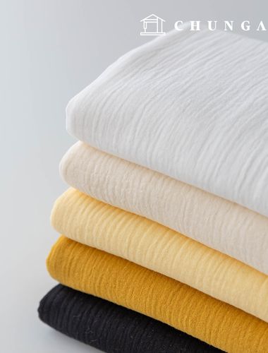 Double-walled Gauze fabric Wide Width cotton Washable Plain Fabric Non-fluorescent Fogmi Yellow 5 types 1 yard