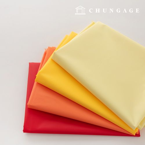 Waterproof Cloth Plain Waterproof Fabric Wide Width Taffeta Lining Poly Rain-up Yellow 4 Types PU Urethane Special Coating 1 Yard