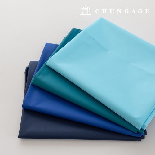 Waterproof Cloth Plain Waterproof Fabric Wide Width Taffeta Lining Poly Rain-up Blue 4 Types PU Urethane Special Coating 1 Yard