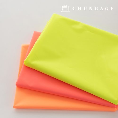 Waterproof Cloth Plain Waterproof Fabric Wide Width Taffeta Lining Polyester Rain-up Neon 3 Types PU Urethane Special Coating 1 Yard