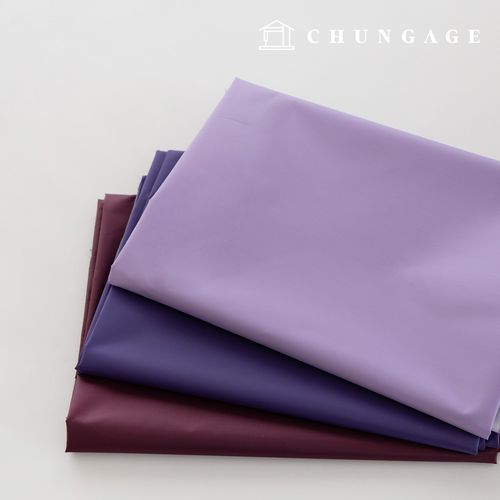 Waterproof Cloth Plain Waterproof Fabric Wide Width Taffeta Lining Polyester Rain-up Purple 3 Types PU Urethane Special Coating 1 Yard