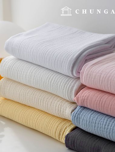 Yoru 3-Medium Gauze Fabric Wide Width Washing Cotton 3-Medium Plain Fabric Bunny Bebe 8-Piece Set