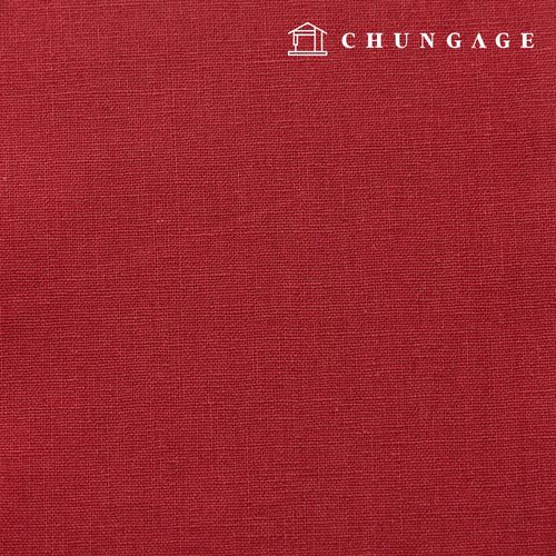 Christmas Linen Fabric Washing Plain Linen Wide Width 11 count burgundy 1 yard