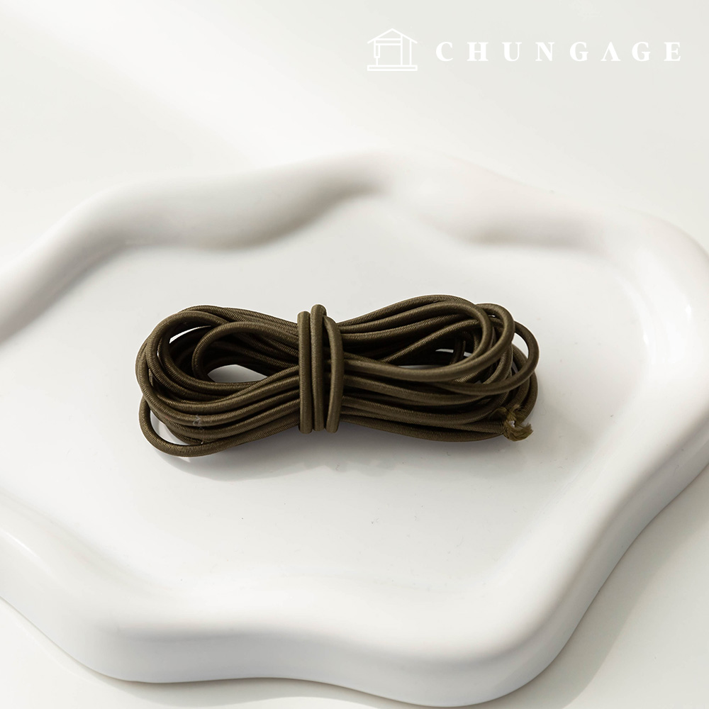 3-yard Khaki pant drawstring waist elastic round string
