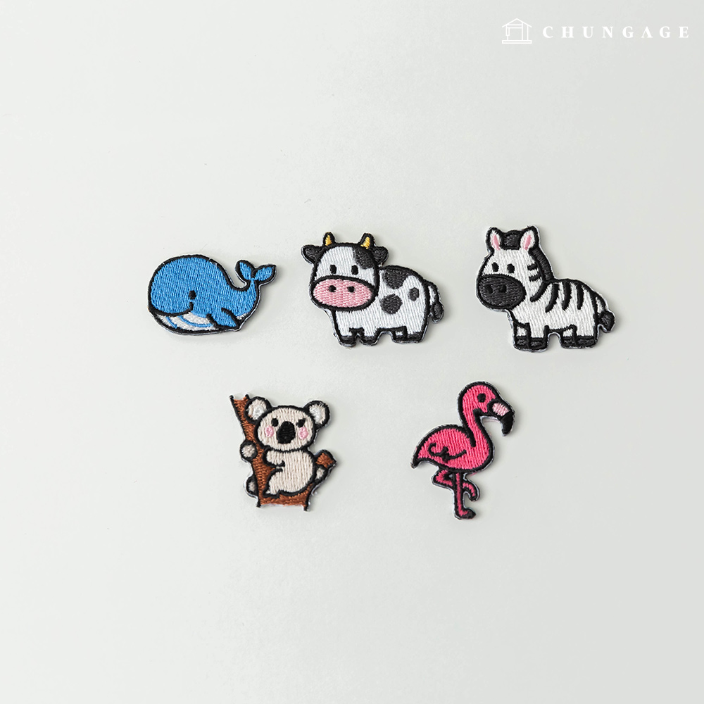 Cutie Sea and Land Animal Friends Heat-Seal Patches (5 Types)