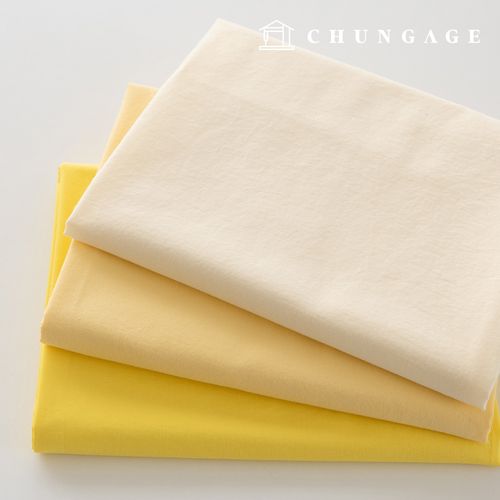 Cotton fabric, bio-washed fabric, plain fabric, wide width, 40 count cotton, twill, Abello, yellow, 3 types