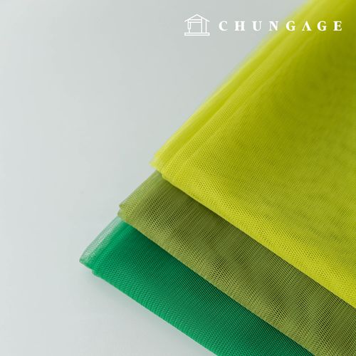 Plain Mesh fabric Lace Fabric Chiffon lining Stage wear Wide Width Hush Green 3 types