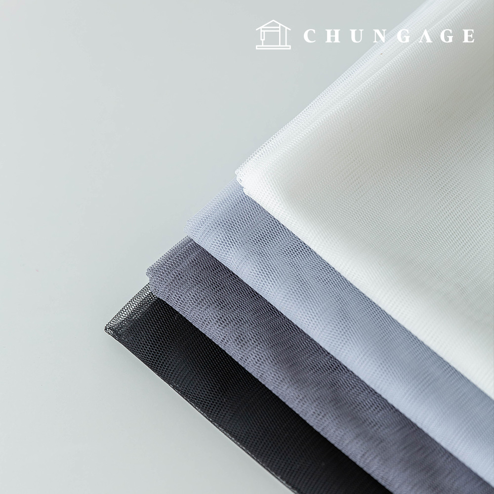 Plain Mesh fabric, Lace fabric, Chiffon lining, Stage wear, Wide Width, Hush, Gray (4 types)