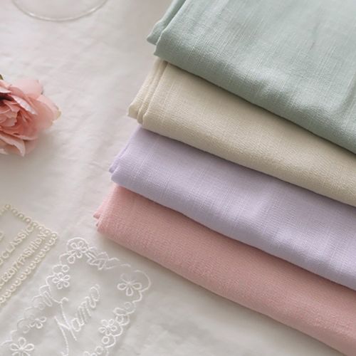 Linen Gauze Fabric Pastel 4 Colors