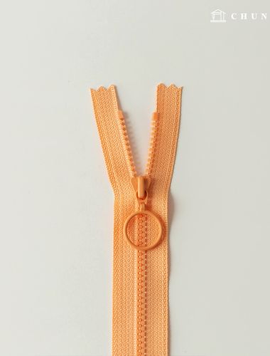 Vislon ring two-tone key point zipper 25cm Apricots