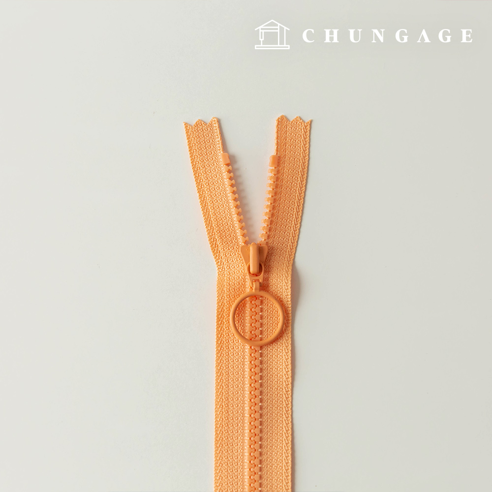 Vislon ring two-tone key point zipper 25cm Apricots