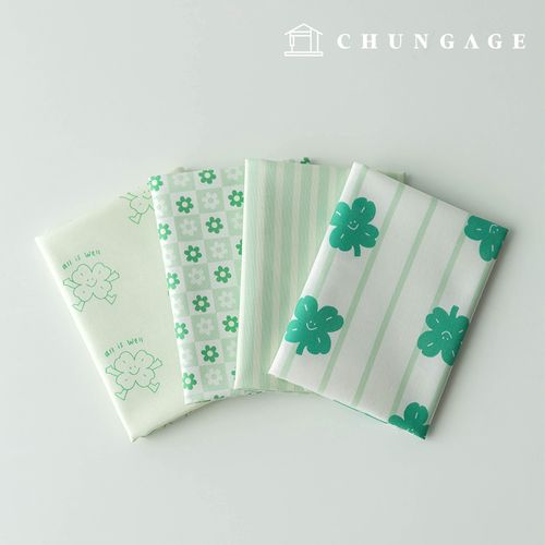 Fabric Package Clover Scrap Fabric Striped Fabric Doll Dog Clothes Making Kit (4 Types) 304