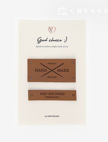 Leather label vintage label primium handmade Carmel 84479