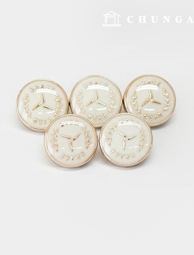 Gold Button Vintage Coat Jacket Button Grace Gold Ivory 11mm 63705