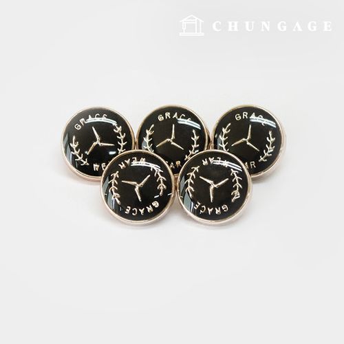 Gold Button Vintage Coat Jacket Button Grace Gold Black 11mm 63702