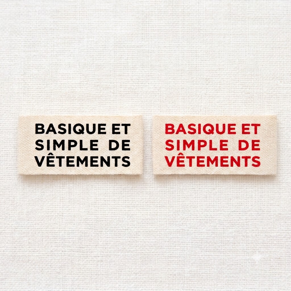 Cotton Label Double-fold Simple Label 4-Pack 2 Types