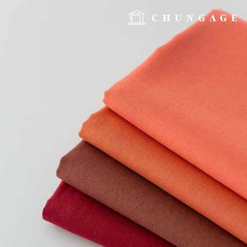Linen fabric Cotton linen cloth Plain fabric Cotton linen 11 count Embroidery fabric Rhino Orange Red