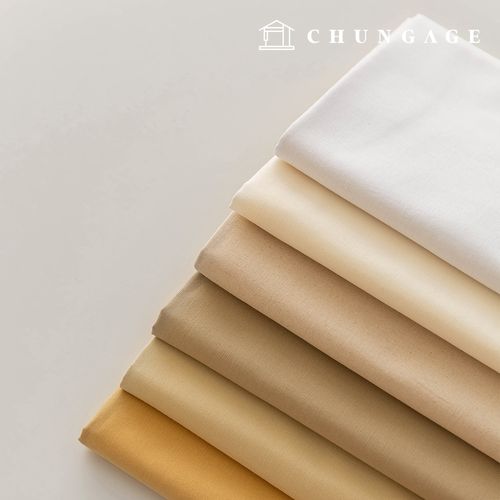 Cotton Oxford fabric 20 count Cotton Cloth Plain Fabric Wide Width Daily Plain Everyday Ivory 6 types 1 yard