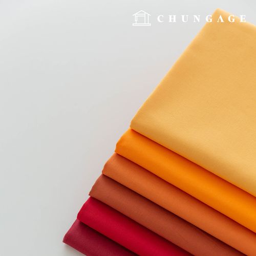 Cotton Oxford Fabric 20 Count Cotton Cloth Plain Fabric Wide Width Daily Plain Every Yellow/Red 6 Types 1 Yard
