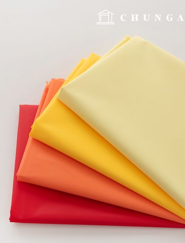 Waterproof Cloth Plain Waterproof Fabric Wide Width Taffeta Lining Poly Rain-up Yellow 4 Types PU Urethane Special Coating 1 Yard