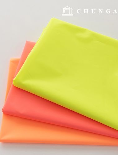 Waterproof Cloth Plain Waterproof Fabric Wide Width Taffeta Lining Polyester Rain-up Neon 3 Types PU Urethane Special Coating 1 Yard