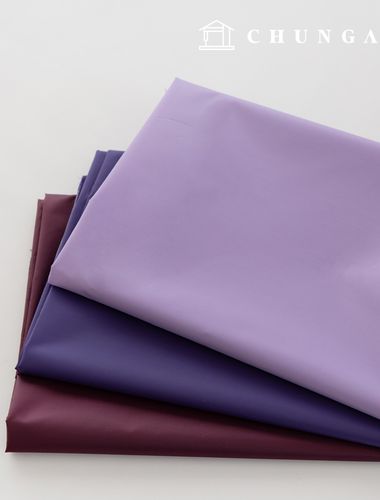 Waterproof Cloth Plain Waterproof Fabric Wide Width Taffeta Lining Polyester Rain-up Purple 3 Types PU Urethane Special Coating 1 Yard