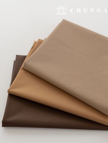 Waterproof Cloth Plain Waterproof Fabric Wide Width Taffeta Lining Polyester Rain-up Brown 3 Types PU Urethane Special Coating 1 Yard