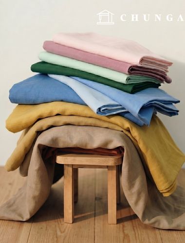 Cotton 20-count bio-washed fabric Wide Width Plain Fabric Raven 38 types