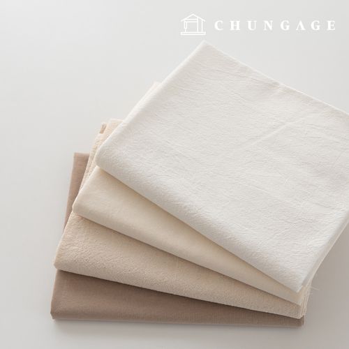 Cotton 20-count bio-washed fabric Wide Width Plain Fabric Raven Ivory 4 types