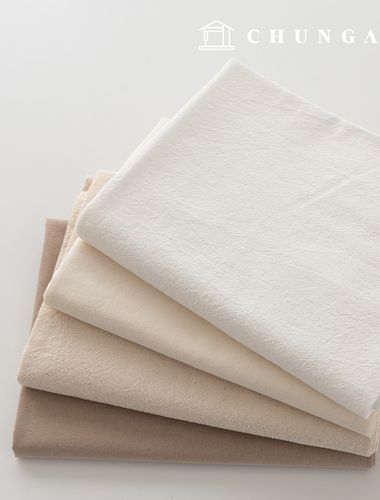 Cotton 20-count bio-washed fabric Wide Width Plain Fabric Raven Ivory 4 types