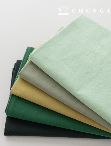 Cotton 20-count bio-washed fabric Wide Width Plain Fabric Raven Green 5 types