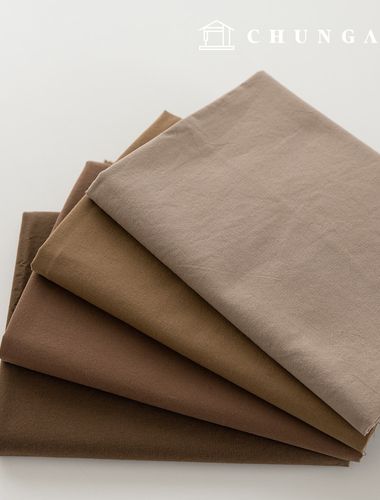 Cotton 20-count bio-washed fabric Wide Width Plain Fabric Raven Brown 4 types