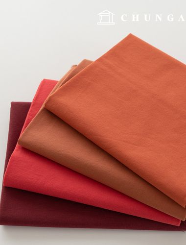 Cotton 20-count bio-washed fabric Wide Width Plain Fabric Raven Red 4 types