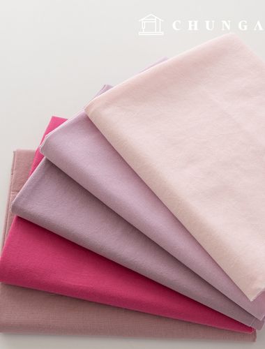 Cotton 20-count bio-washed fabric Wide Width Plain Fabric Raven Pink 5 types