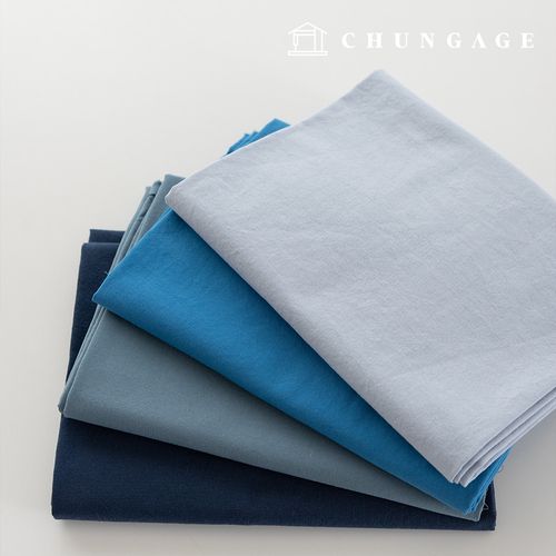 Cotton 20-count bio-washed fabric Wide Width Plain Fabric Raven Blue 4 types