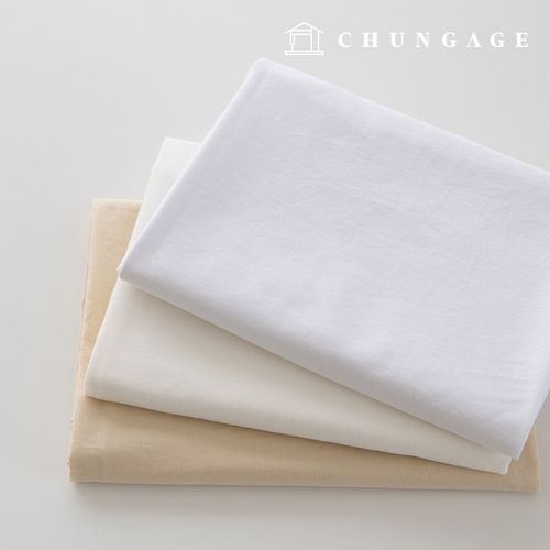 Cotton fabric, bio-washed fabric, plain fabric, wide width cotton, 40 count twill, Abello, beige (3 types)