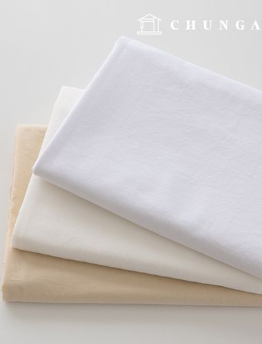 Cotton fabric, bio-washed fabric, plain fabric, wide width cotton, 40 count twill, Abello, beige (3 types)
