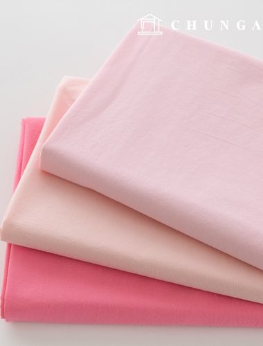 Cotton fabric, bio-washed fabric, plain fabric, wide width, 40 count cotton, twill, Abello, pink, 3 types