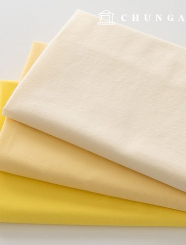 Cotton fabric, bio-washed fabric, plain fabric, wide width, 40 count cotton, twill, Abello, yellow, 3 types