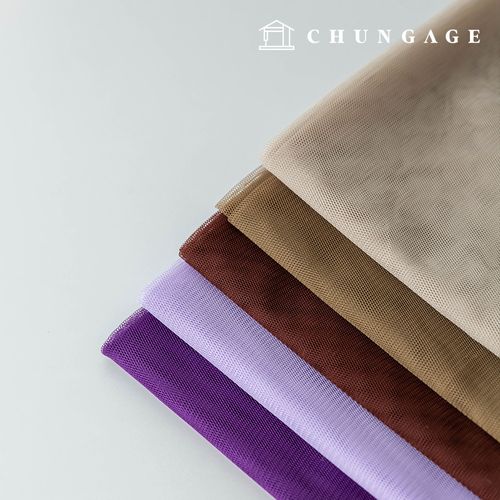 Plain Mesh fabric Lace Fabric Chiffon lining Stage wear Wide Width Hush Purple Brown 5 types