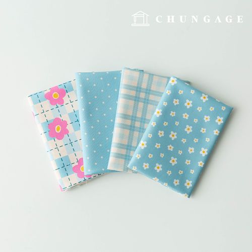 Fabric Package Flower Scrap Fabric Check Fabric Doll Dog Clothes Making Kit 4 Types 305