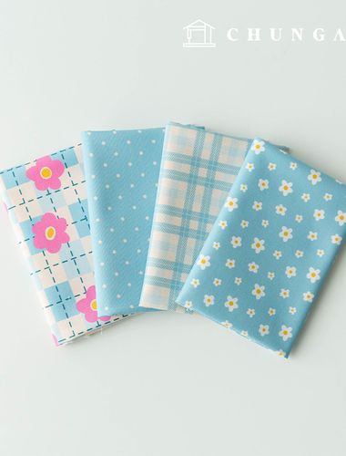 Fabric Package Flower Scrap Fabric Check Fabric Doll Dog Clothes Making Kit 4 Types 305